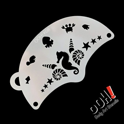 Ooh Body Art Stencil Mask Seahorse 